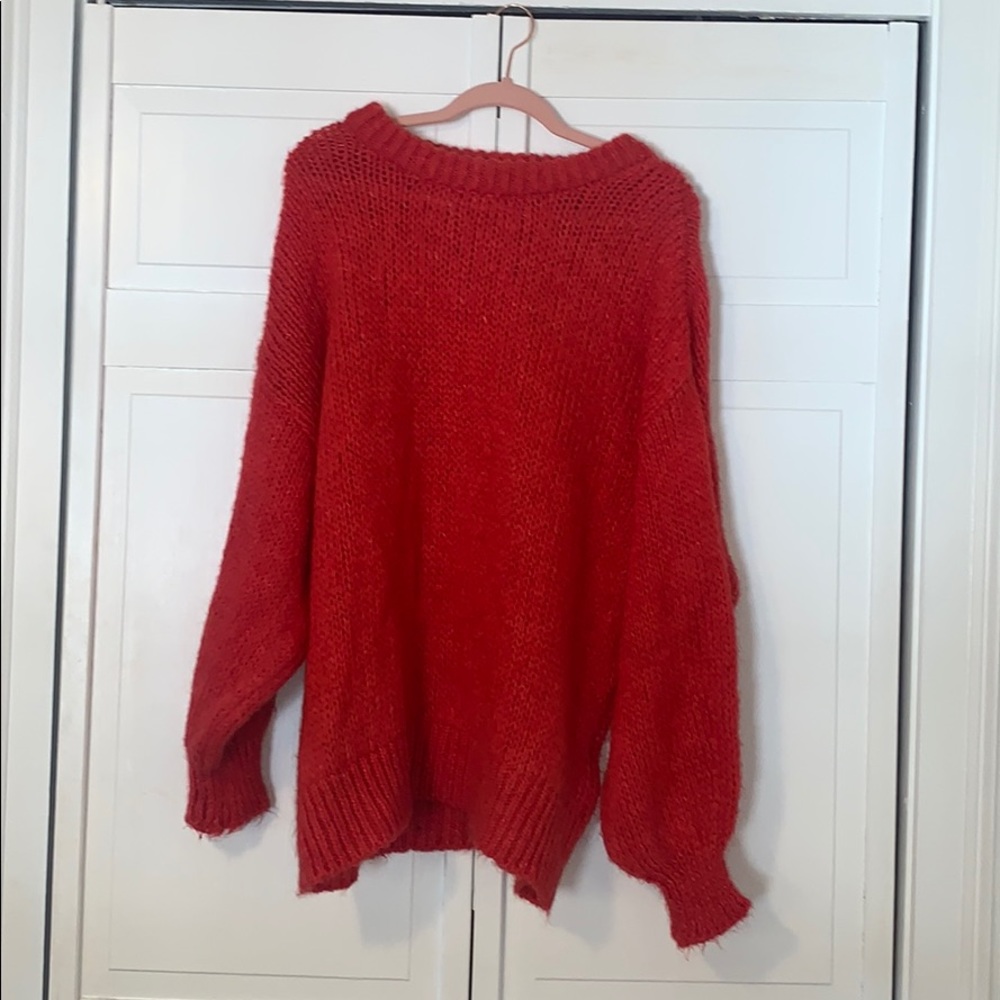 Zara orange knit sweater